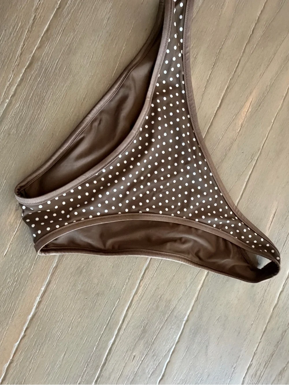 Classic Dot Brown Frankies Bikinis Moon Bay Bikini Bottom